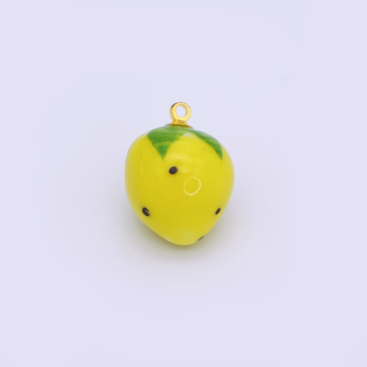 24K Gold Filled Blue, Green, White, Yellow Strawberry Ceramic Charm | N148 N149 - DLUXCA