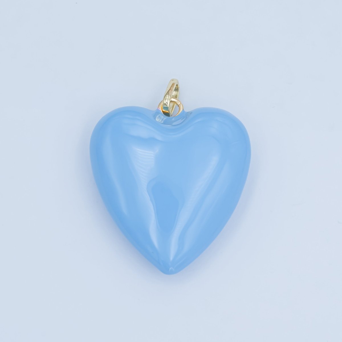 24K Gold Filled Blue, Pink, Purple Enamel Heart Charm | AA1497 - AA1499 - DLUXCA