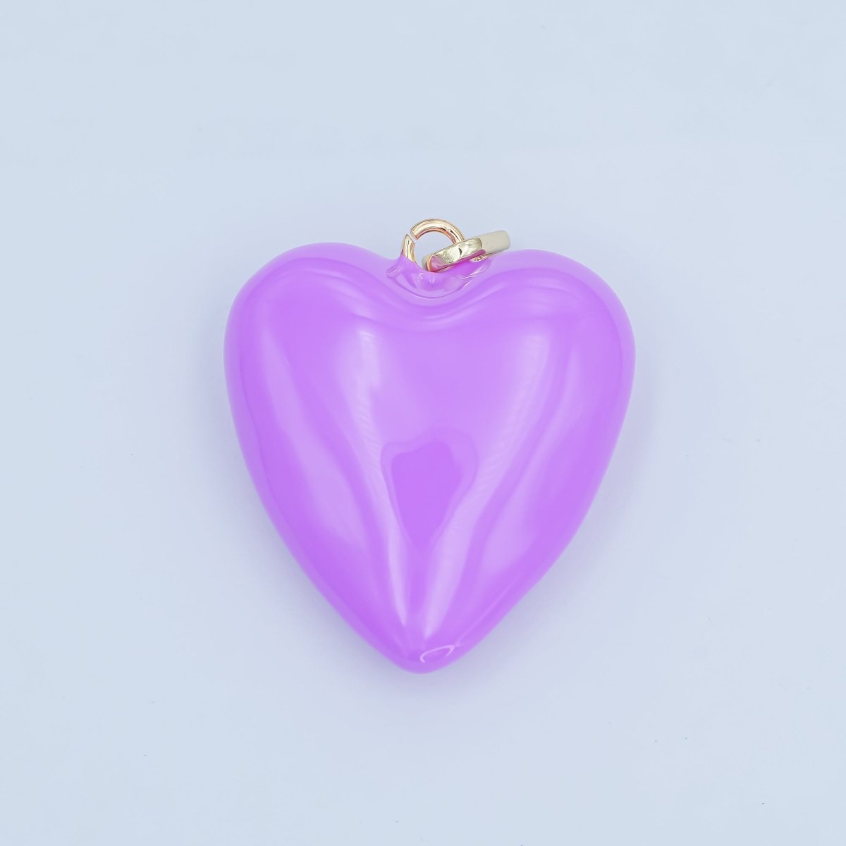 24K Gold Filled Blue, Pink, Purple Enamel Heart Charm | AA1497 - AA1499 - DLUXCA