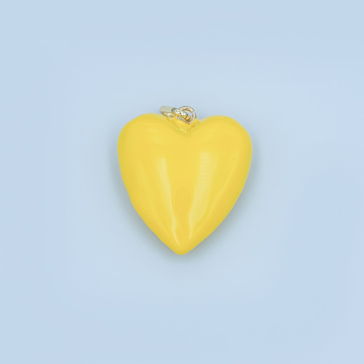 24K Gold Filled Blue, Pink, Purple, Yellow Enamel Heart Charm | AA1497 - AA1499 AA1506 - DLUXCA