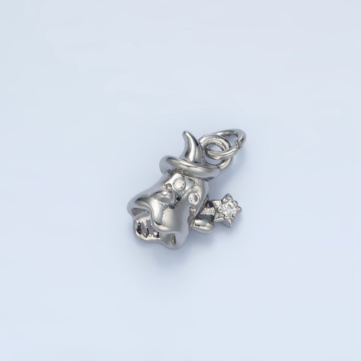 24K Gold Filled Celestial Star Witch Ghost Mini Charm in Gold & Silver | E392 - DLUXCA