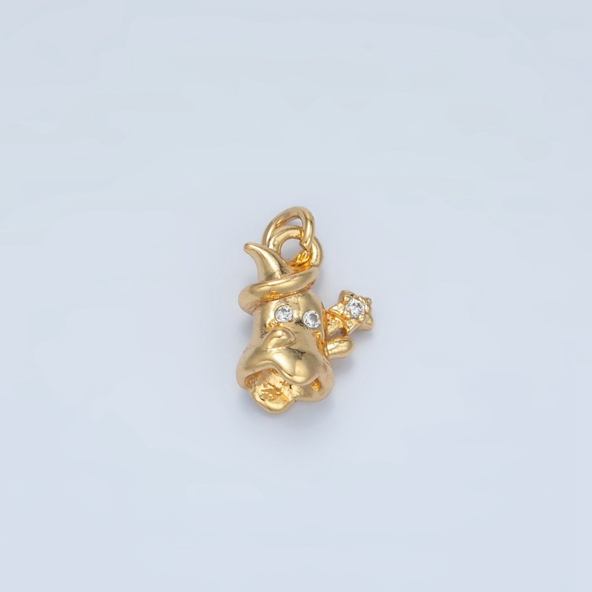 24K Gold Filled Celestial Star Witch Ghost Mini Charm in Gold & Silver | E392 - DLUXCA
