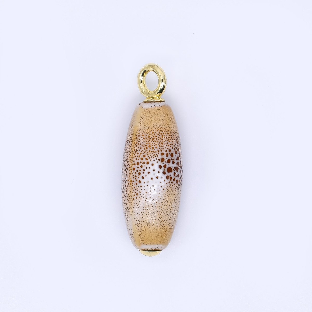 24K Gold Filled Ceramic Art Nature's Teardrop Oval Charm | M219 M249 M251 M252 M 256 M257 M262 M366 M372 M376 M383 - DLUXCA