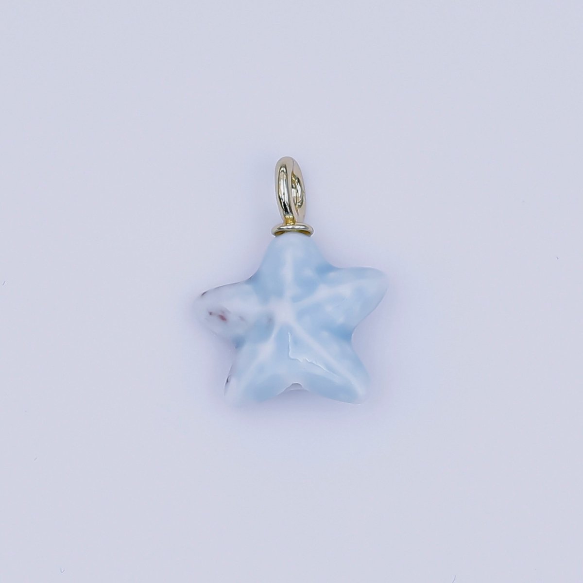 24K Gold Filled Ceramic Starfish Drop Pendant | N099 - N103 - DLUXCA