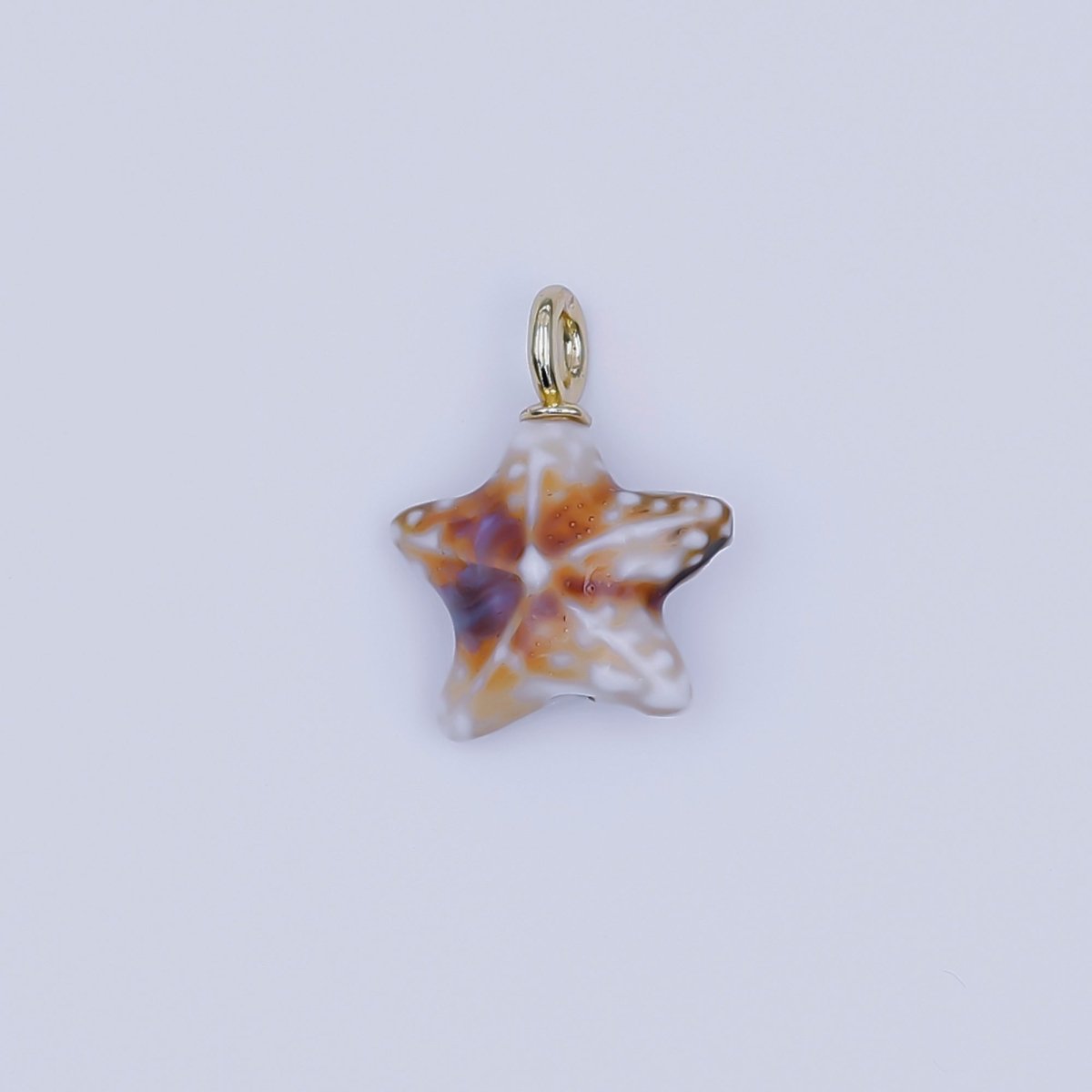 24K Gold Filled Ceramic Starfish Drop Pendant | N099 - N103 - DLUXCA