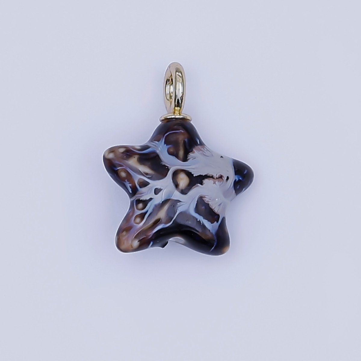24K Gold Filled Ceramic Starfish Drop Pendant | N099 - N103 - DLUXCA