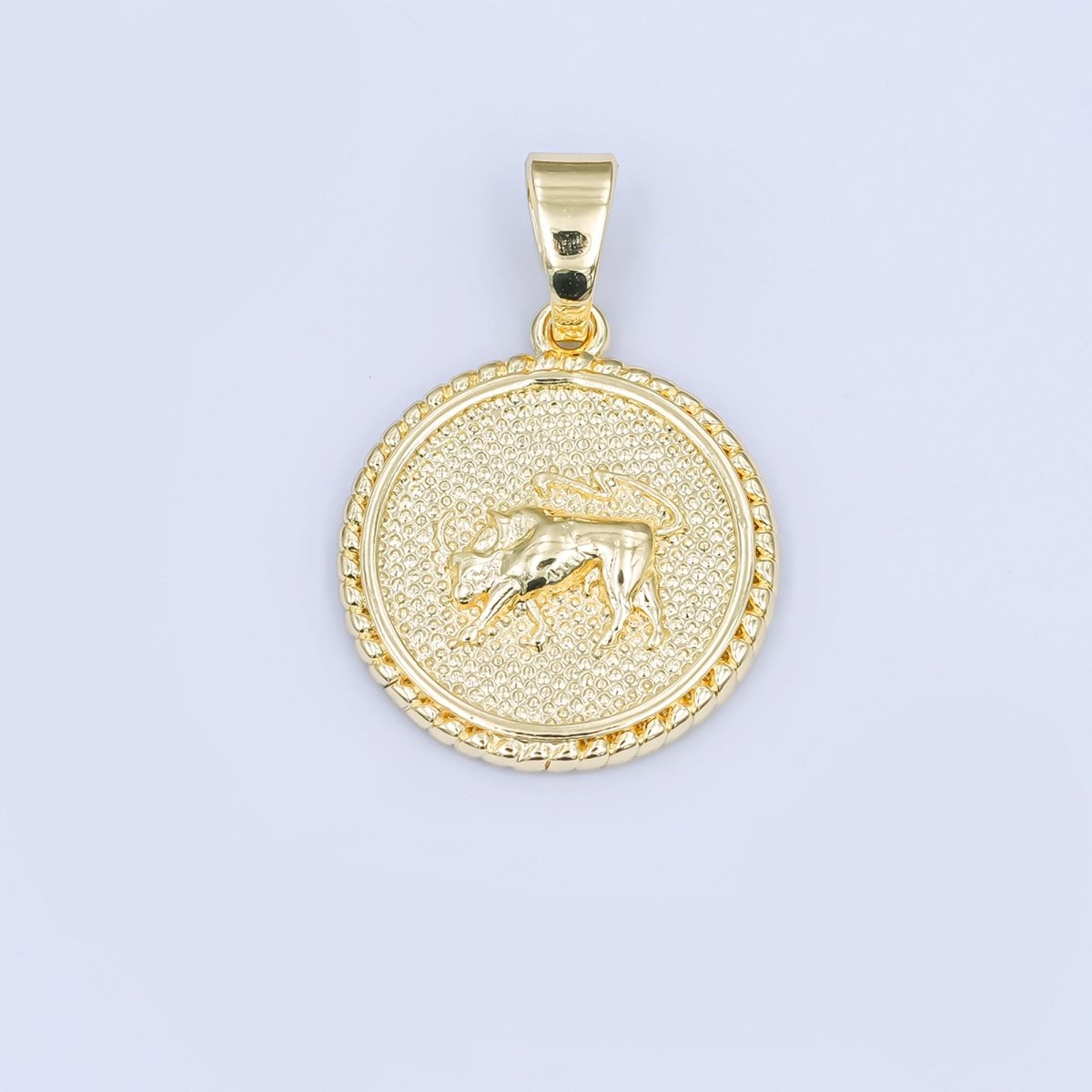 24K Gold Filled Chinese Zodiac Animal Round Pendant | A1319 - A1324 - DLUXCA