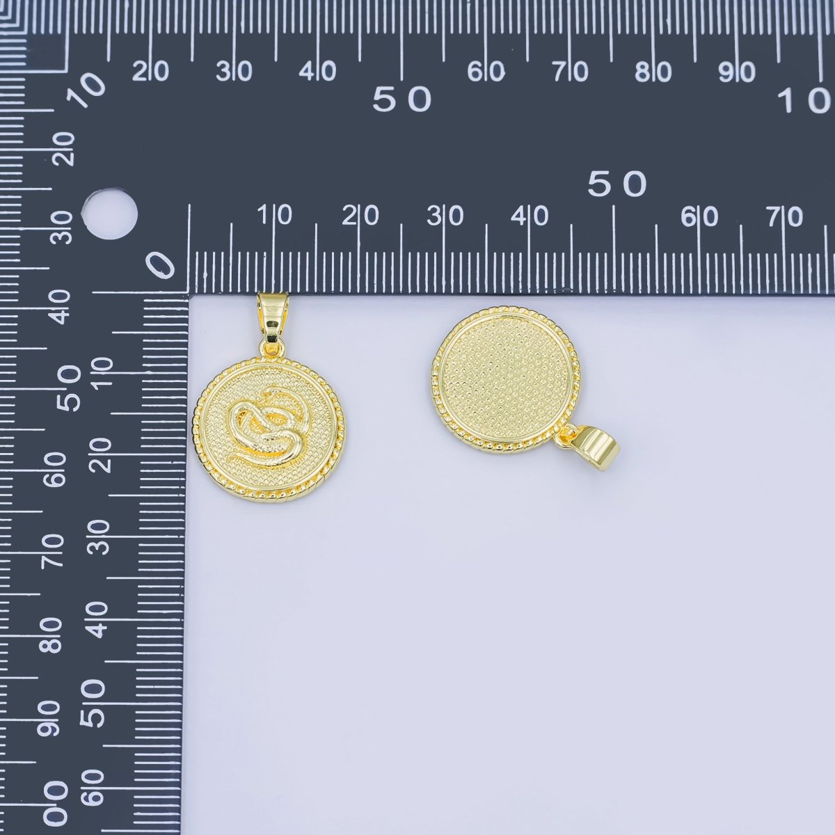 24K Gold Filled Chinese Zodiac Animal Round Pendant | A1319 - A1324 - DLUXCA