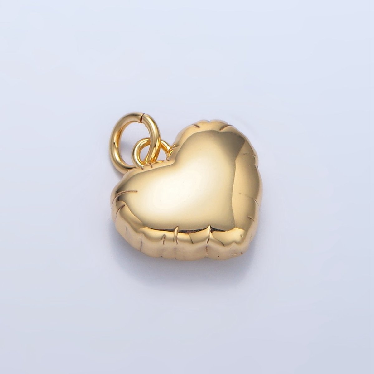 24K Gold Filled Chubby Balloon Heart Charm | X603 - DLUXCA