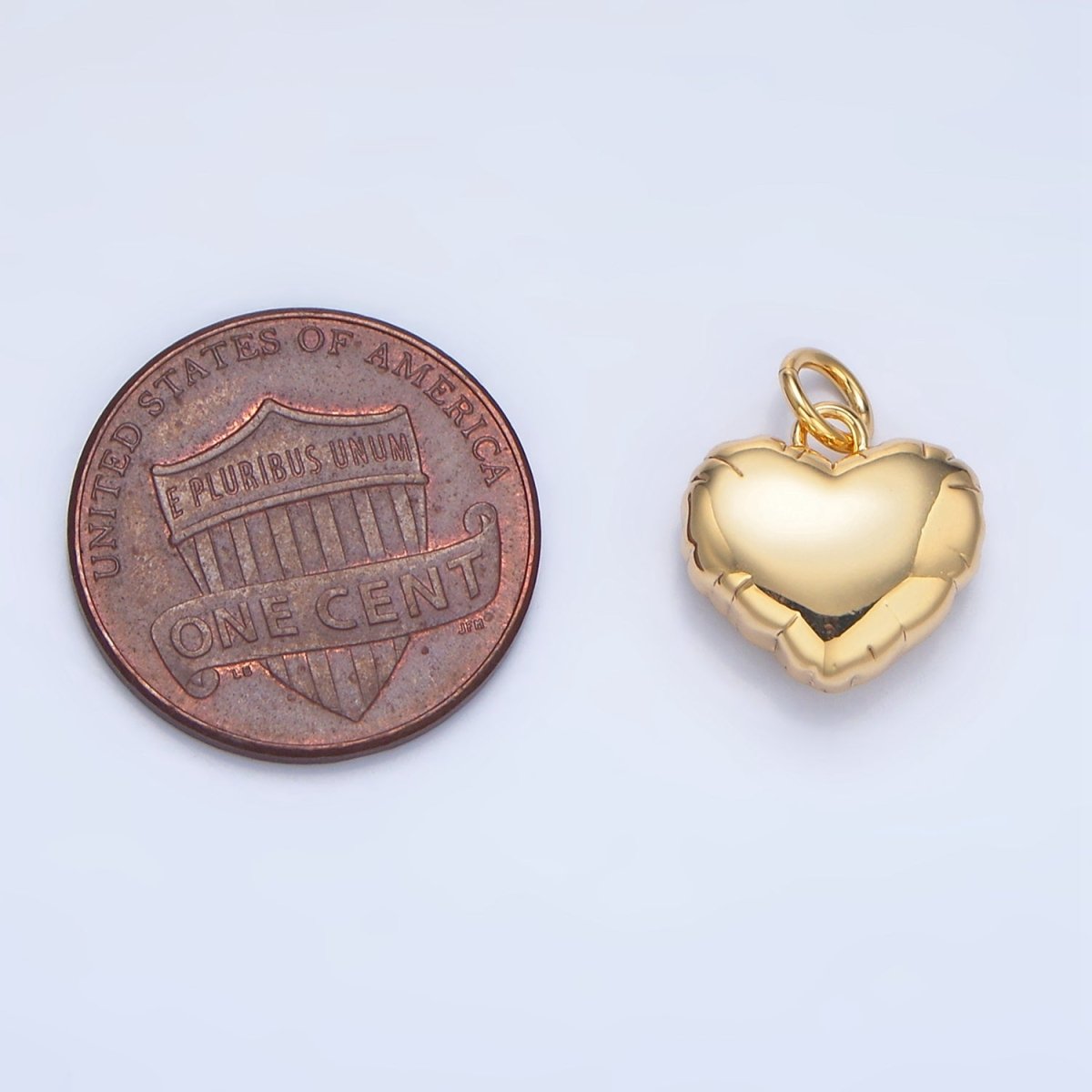 24K Gold Filled Chubby Balloon Heart Charm | X603 - DLUXCA