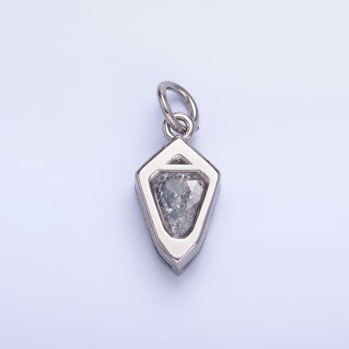 24K Gold Filled Clear CZ Geometric Mini Add - On Charm in Gold & Silver | M623 - DLUXCA