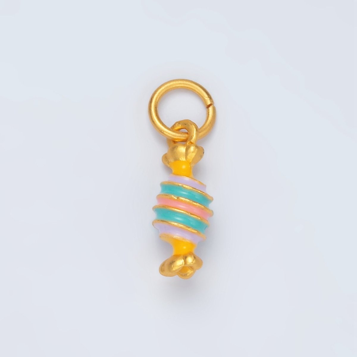 24K Gold Filled Color Twist Candy Pink & Blue Charms | M146 - DLUXCA