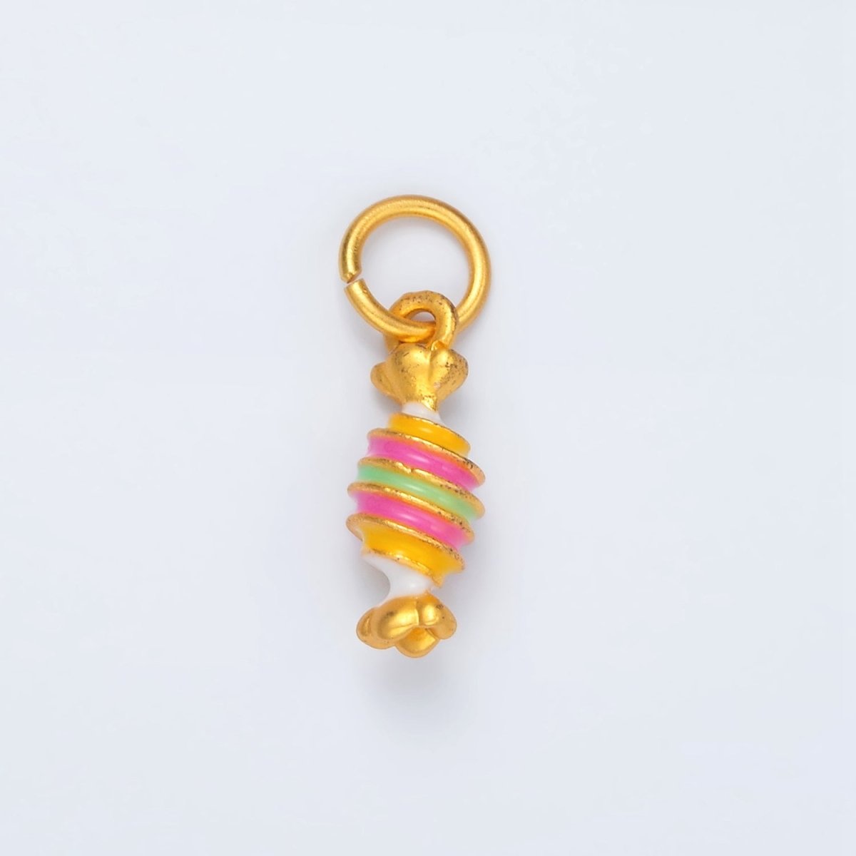 24K Gold Filled Color Twist Candy Pink & Blue Charms | M146 - DLUXCA