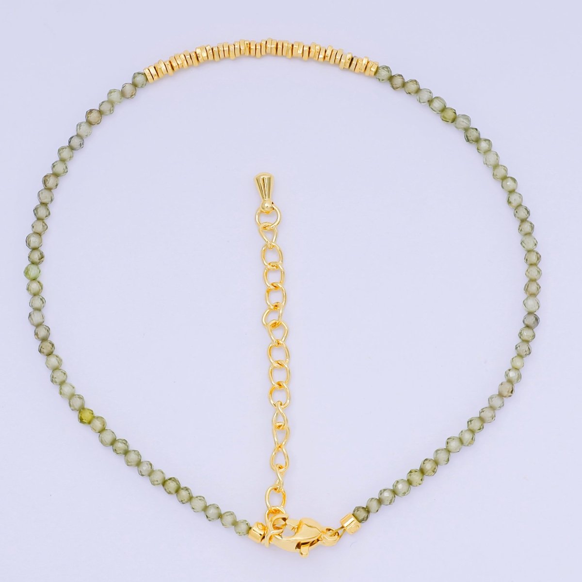 24K Gold Filled Colorful Gemstone Bead Bracelet in Black, Orange, & White | WA - 3741 - WA - 3763 - DLUXCA