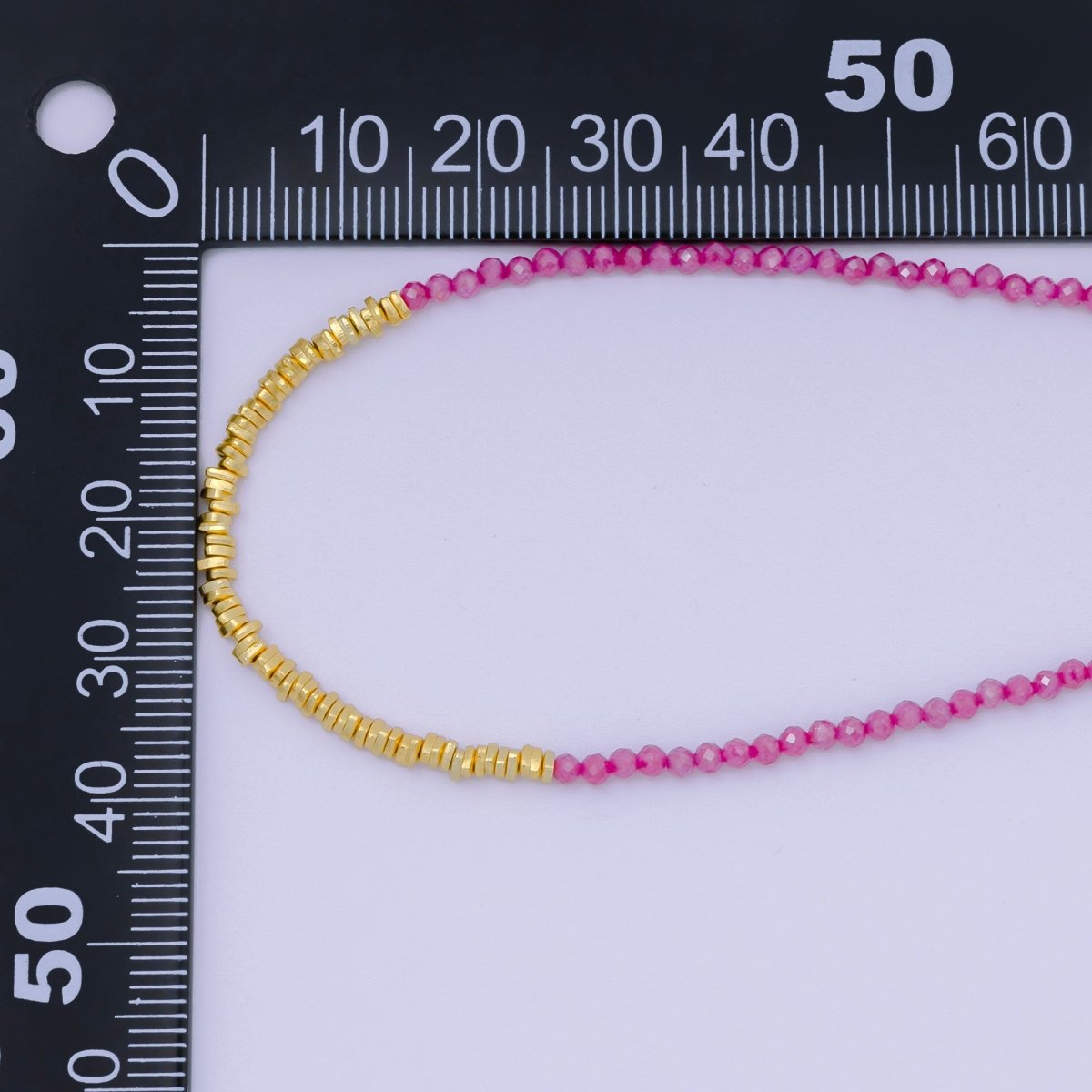 24K Gold Filled Colorful Gemstone Bead Necklace 16.92 Inch with Extender | WA - 3626 - WA - 3648 - DLUXCA