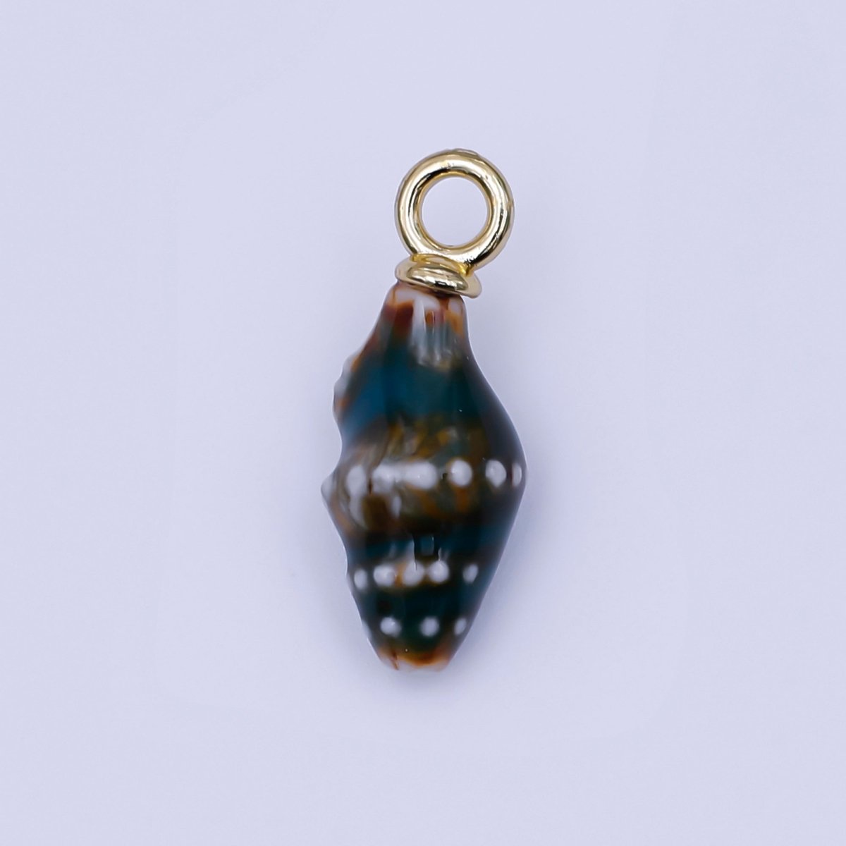 24K Gold Filled Conch Sea Shell Ceramic Drop Pendant | N104 - N107 - DLUXCA