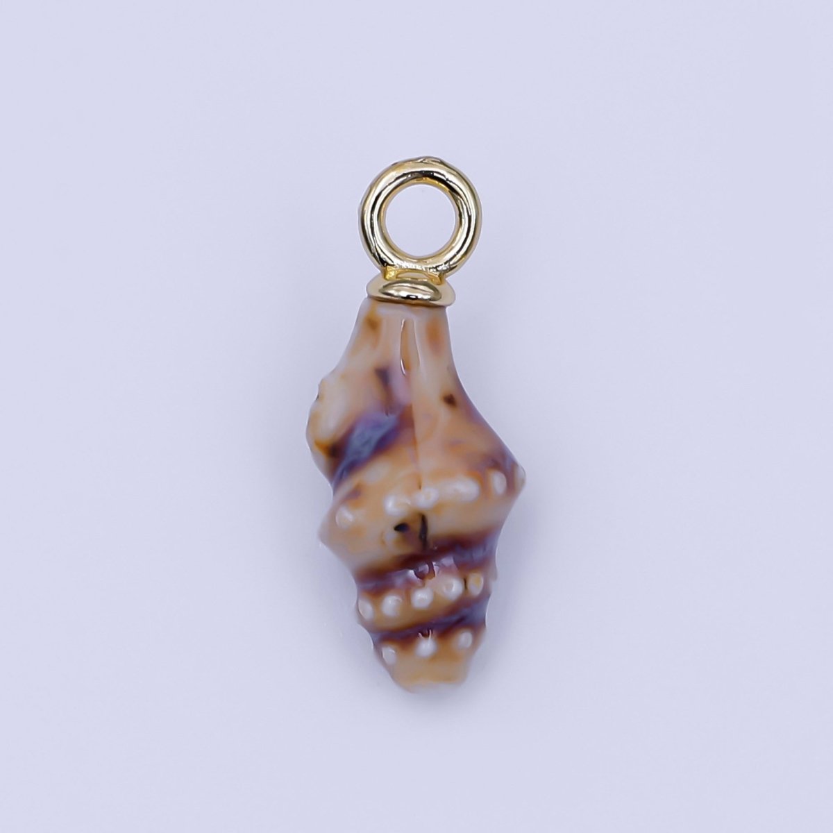 24K Gold Filled Conch Sea Shell Ceramic Drop Pendant | N104 - N107 - DLUXCA