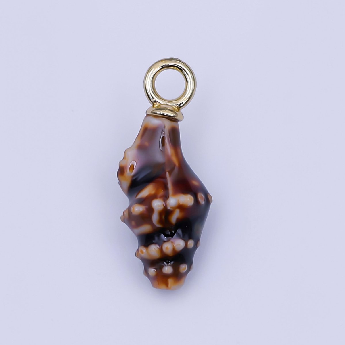 24K Gold Filled Conch Sea Shell Ceramic Drop Pendant | N104 - N107 - DLUXCA