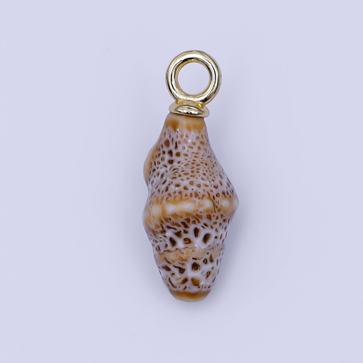 24K Gold Filled Conch Sea Shell Ceramic Drop Pendant | N104 - N107 - DLUXCA