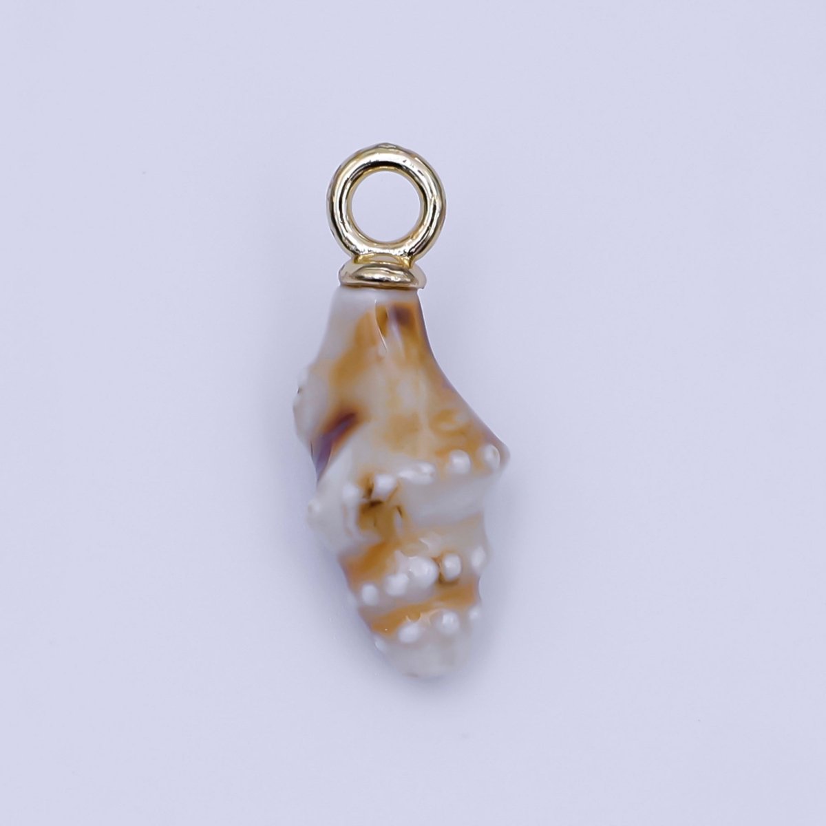 24K Gold Filled Conch Sea Shell Ceramic Drop Pendant | N104 - N107 - DLUXCA
