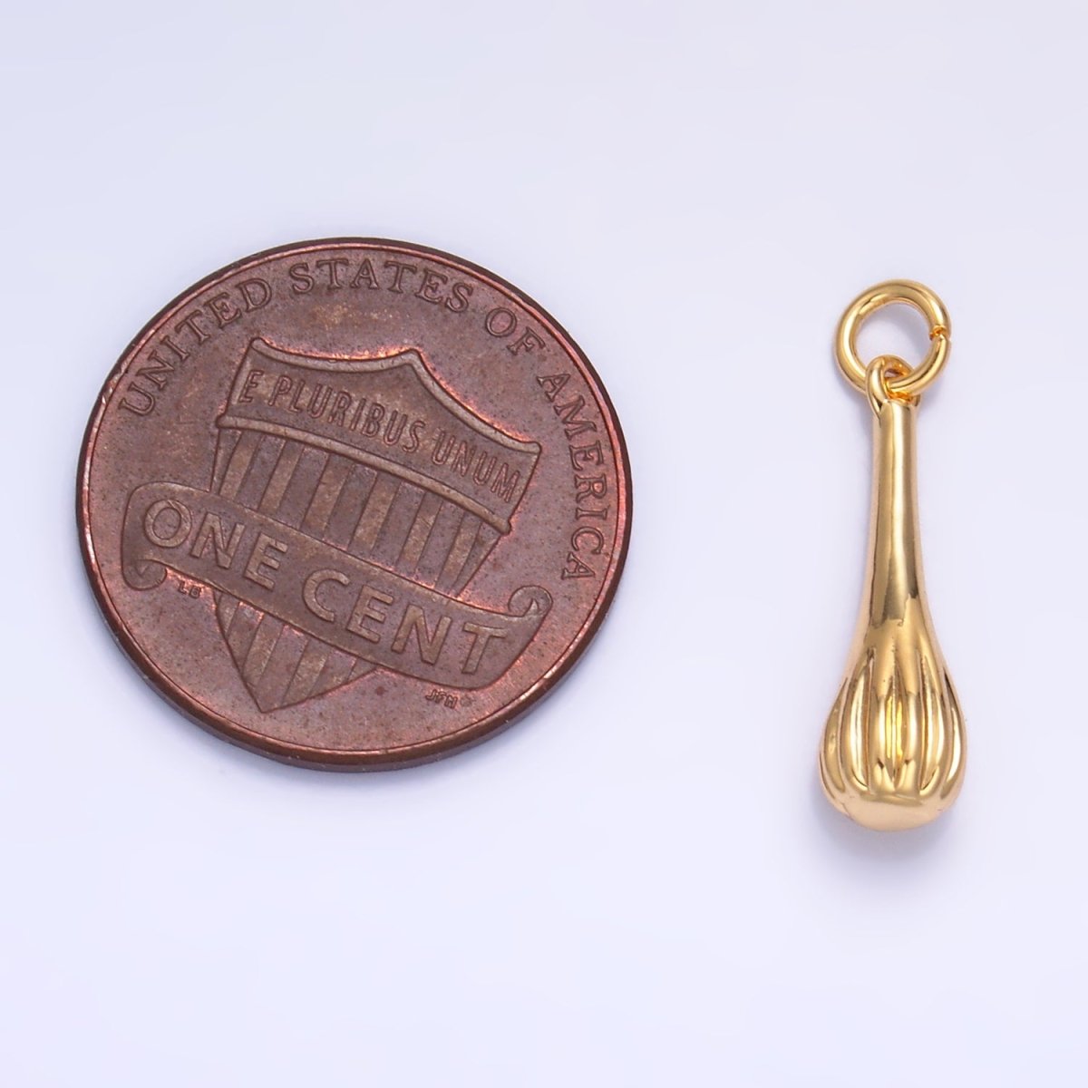 24K Gold Filled Cooking Whisk Utensil Tool 3D Multidimensional Charm in Gold & Silver | W346 - DLUXCA