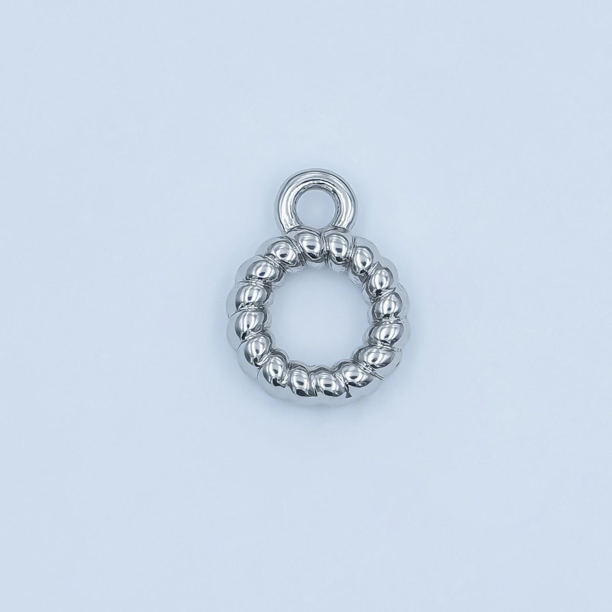 24K Gold Filled Croissant Lined Wide Round Bail Finding in Gold & Silver | Z1102 - DLUXCA