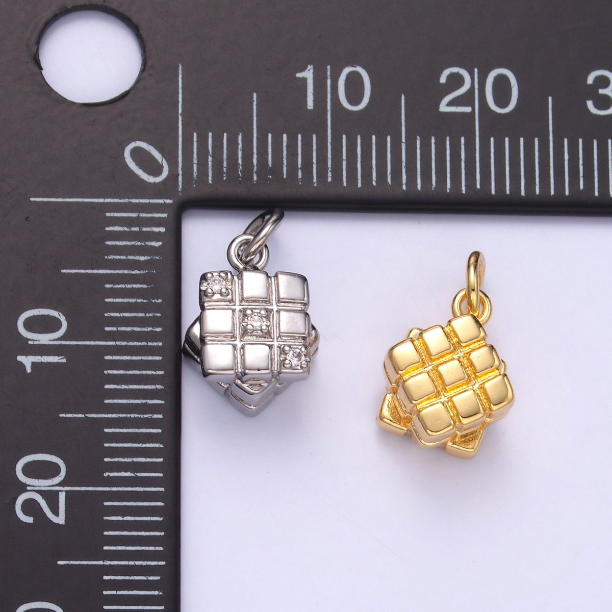 24k Gold Filled Cubic Charm Games Rubrik Inspired Jewelry N - 011 - DLUXCA