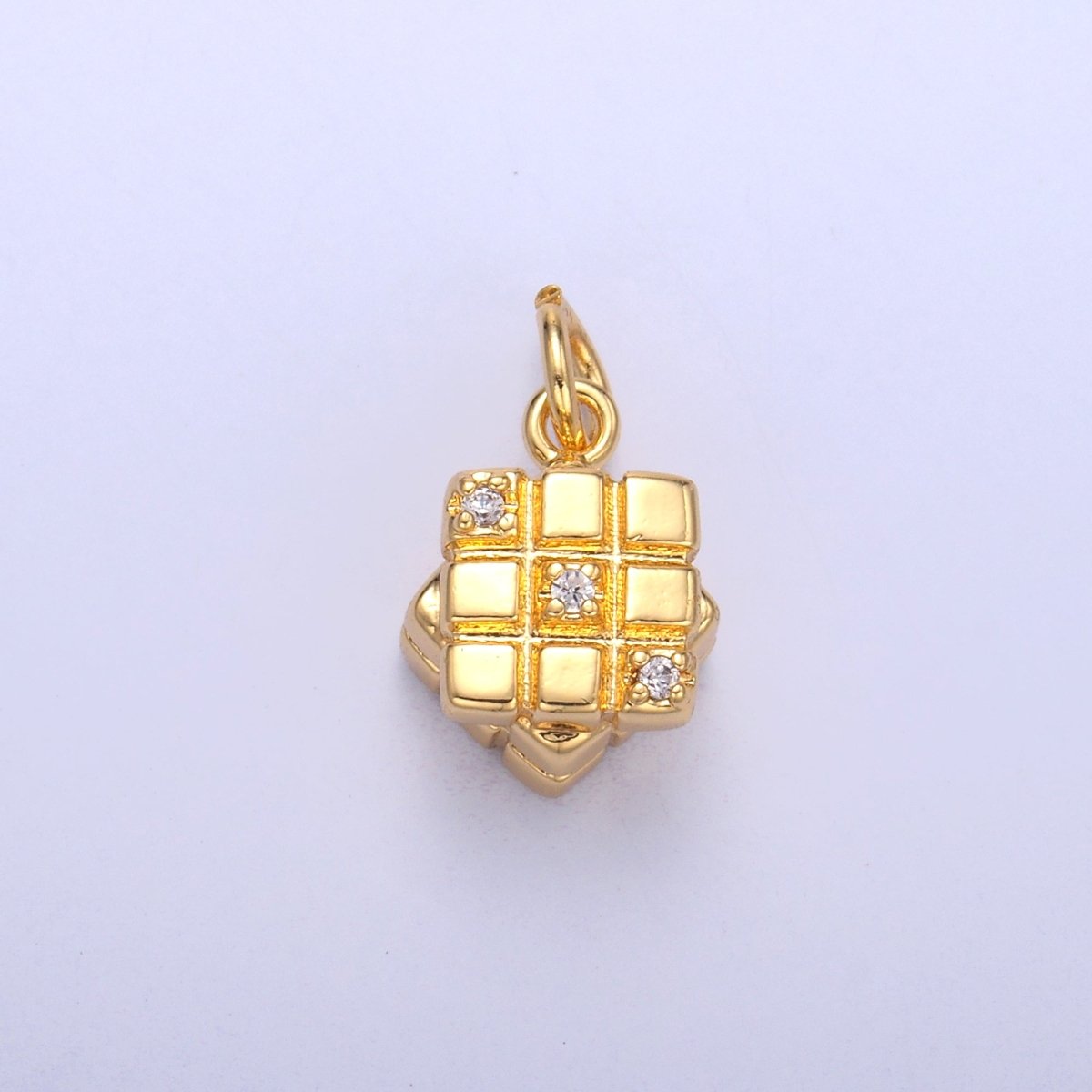 24k Gold Filled Cubic Charm Games Rubrik Inspired Jewelry N - 011 - DLUXCA
