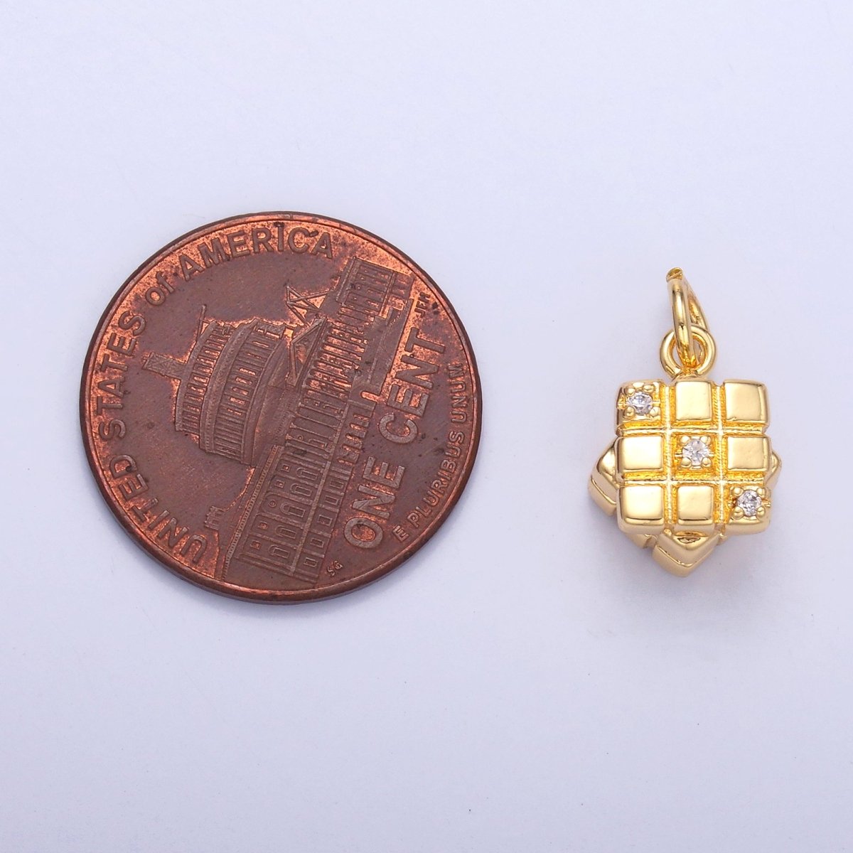 24k Gold Filled Cubic Charm Games Rubrik Inspired Jewelry N - 011 - DLUXCA