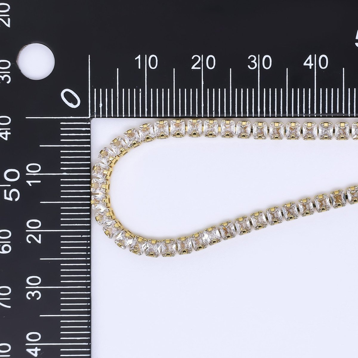 24K Gold Filled Cubic CZ Classic Tennis Bracelet | WA - 3329 - DLUXCA