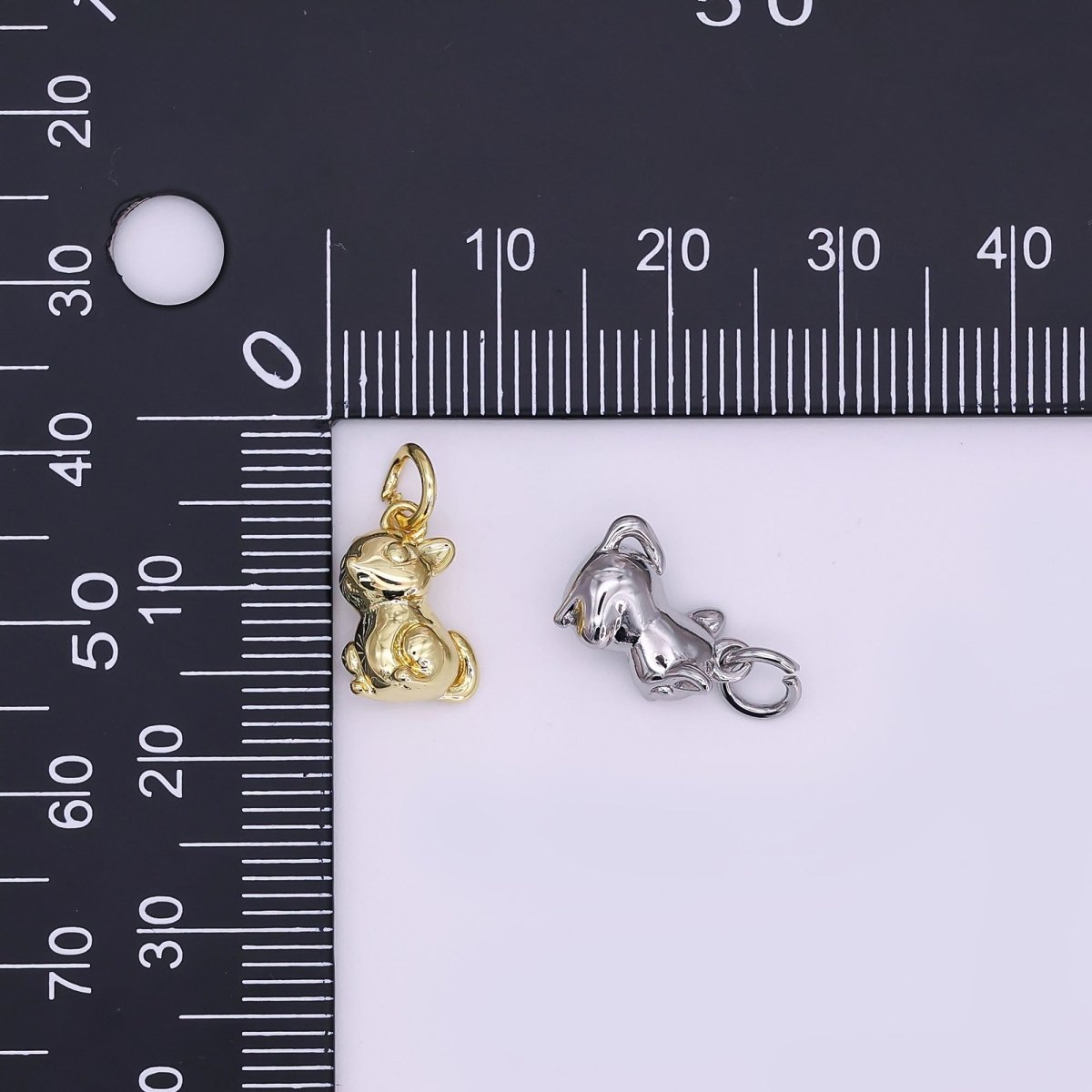24K Gold Filled Cute Animal Multidimensional 3D Charm in Gold & Silver | N109 - DLUXCA