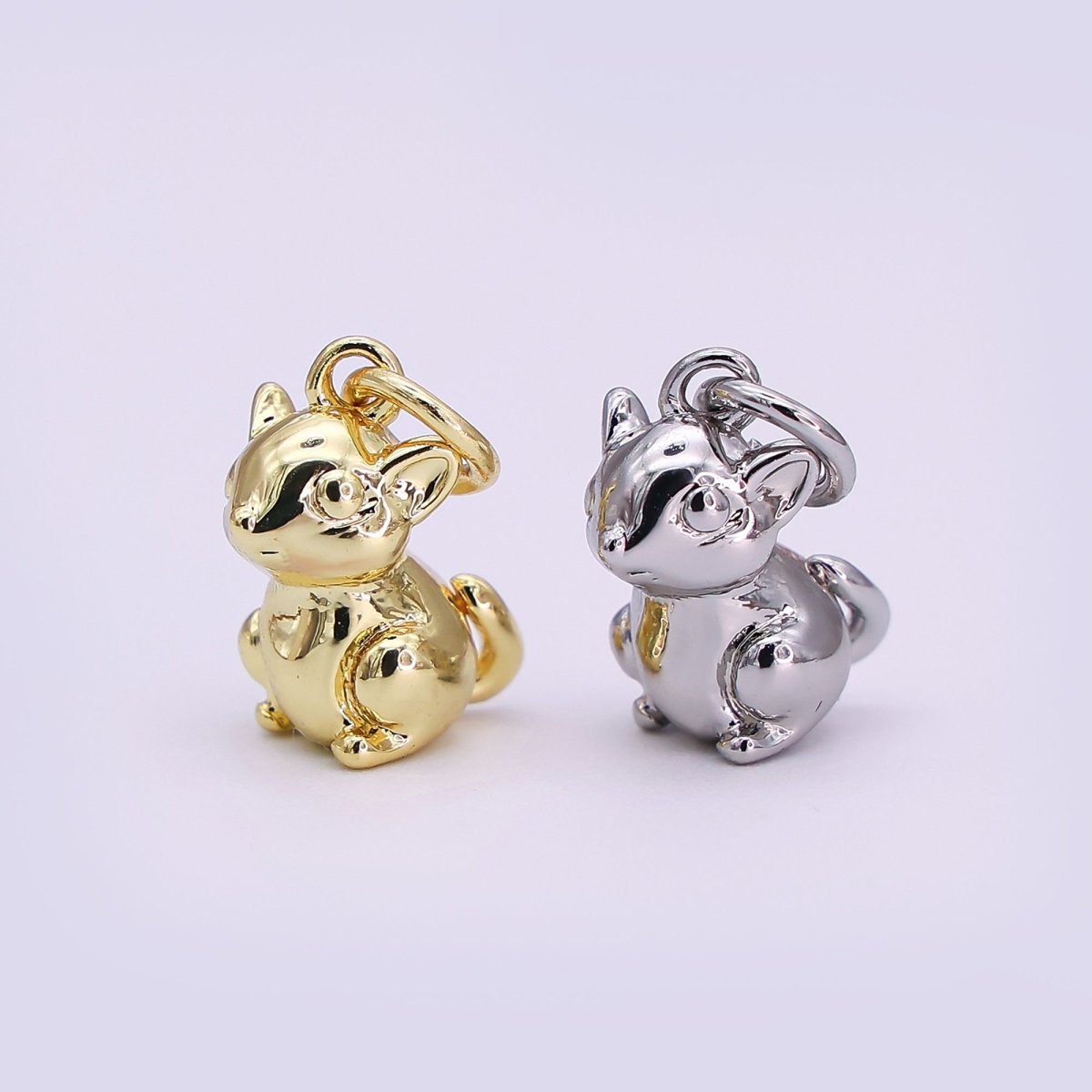 24K Gold Filled Cute Animal Multidimensional 3D Charm in Gold & Silver | N109 - DLUXCA