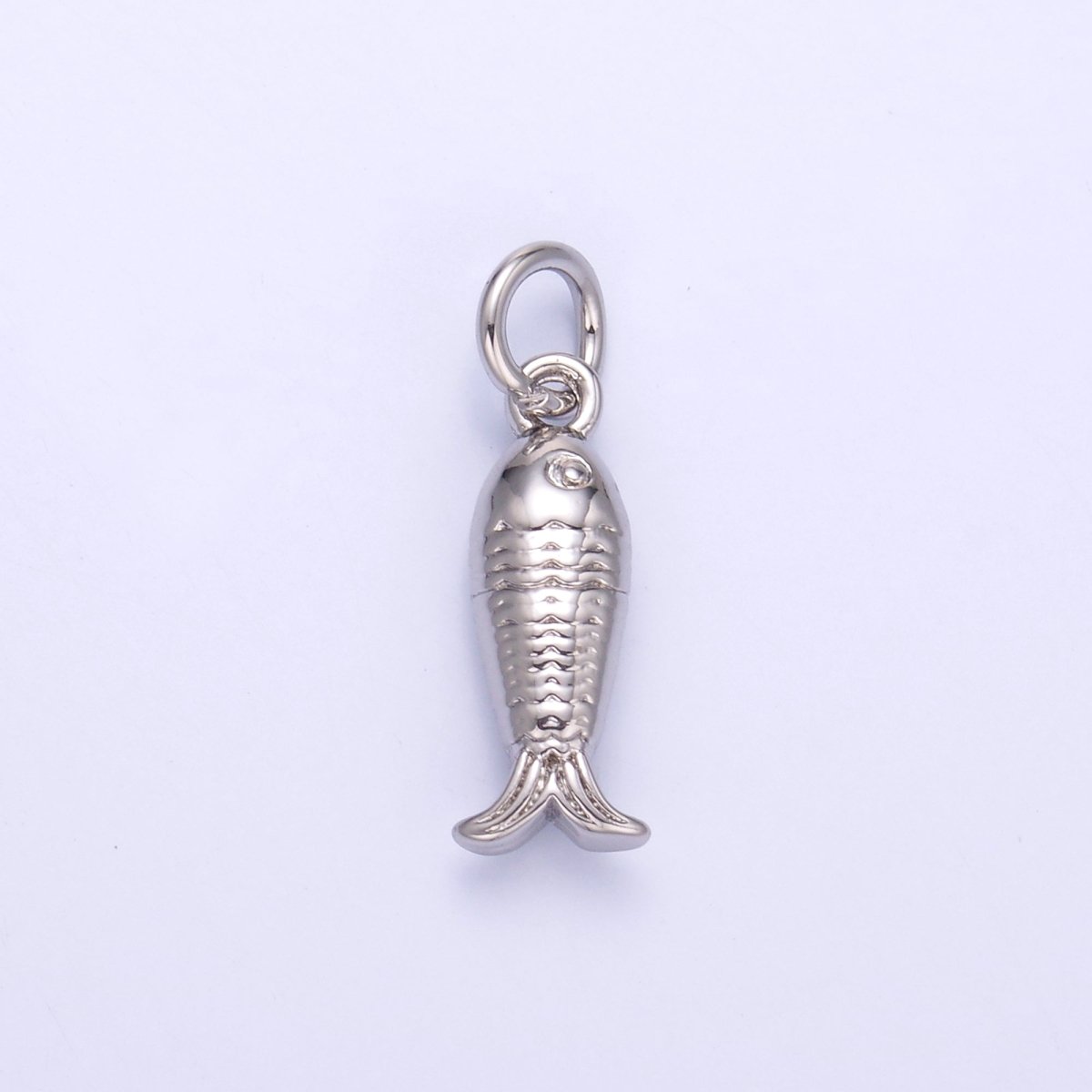 24K Gold Filled CZ Fish 3D Multidimensional Charm in Gold & Silver | N010 - DLUXCA