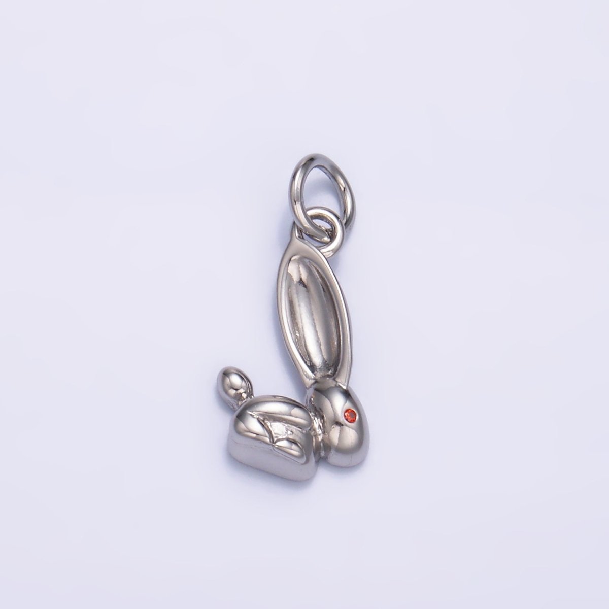 24K Gold Filled CZ Rabbit Bunny Multidimensional 3D Charm in Gold & Silver | M174 - DLUXCA