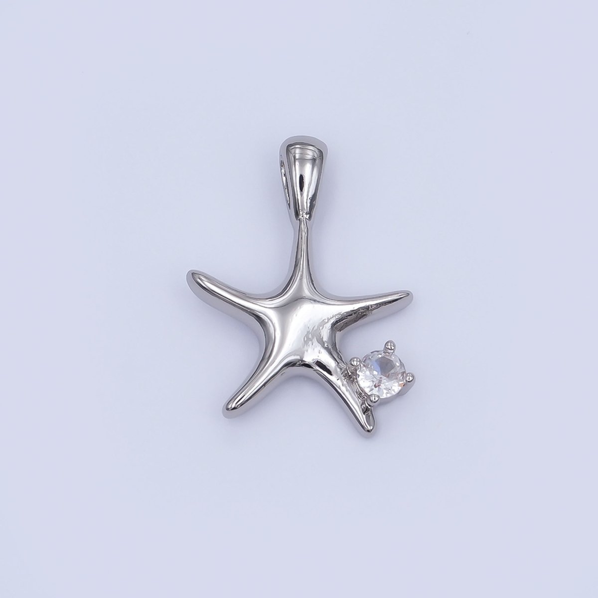 24K Gold Filled CZ Starfish Multidimensional 3D Charm in Gold & Silver | AH457 - DLUXCA