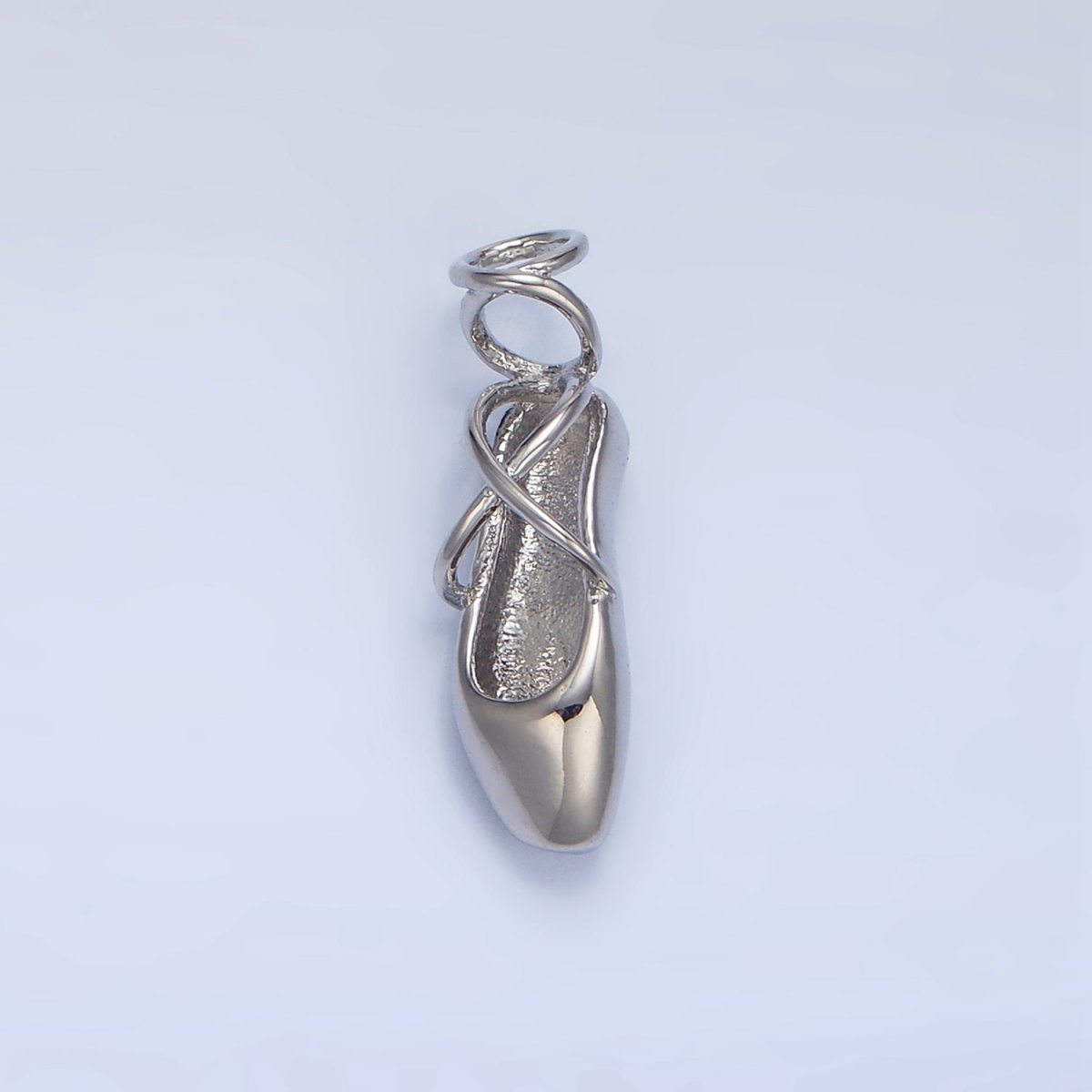 24K Gold Filled Dancing Pointe Ballet Shoes Charm in Gold & Silver | X615 - DLUXCA