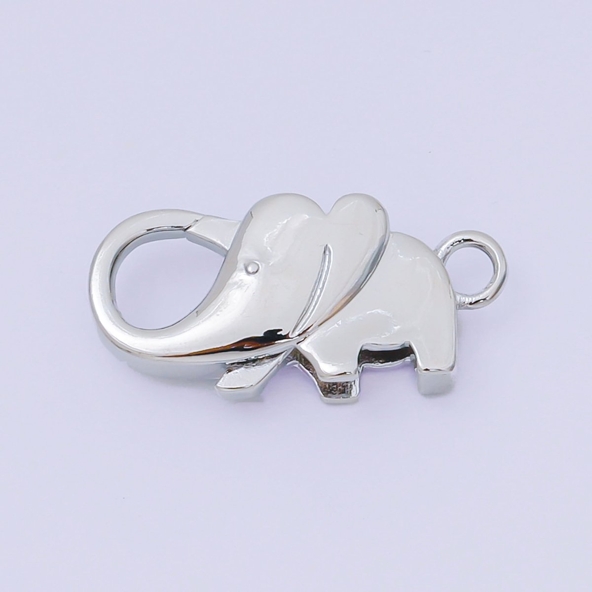 24K Gold Filled Elephant - Shaped Lobster Clasp Closure Finding in Gold & Silver | Z - 1318 - DLUXCA