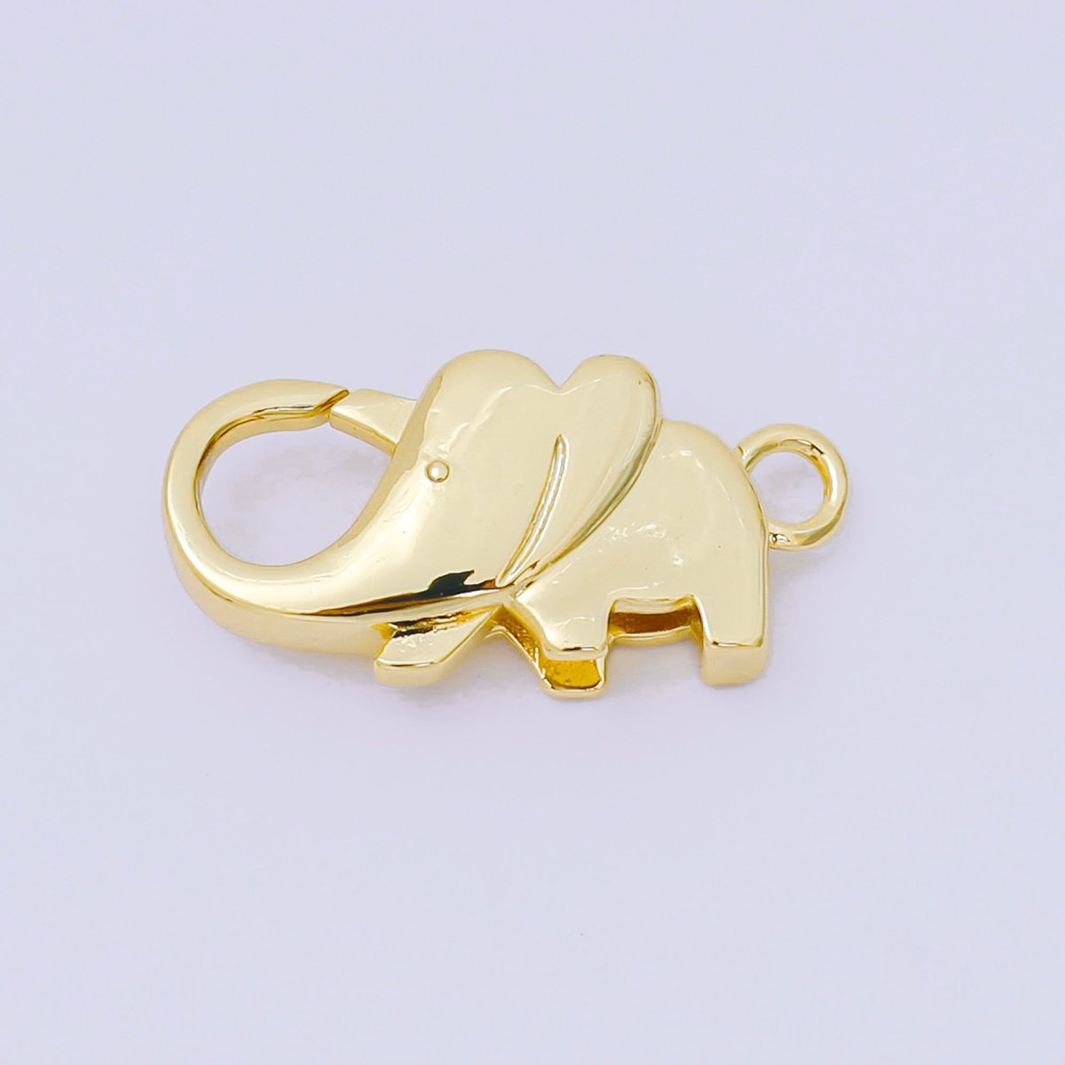 24K Gold Filled Elephant - Shaped Lobster Clasp Closure Finding in Gold & Silver | Z - 1318 - DLUXCA
