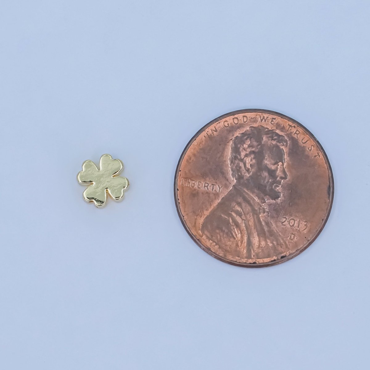 24K Gold Filled Four - Leaf Lucky Fortune Heart Clover Bead Spacer | B - 081 - DLUXCA