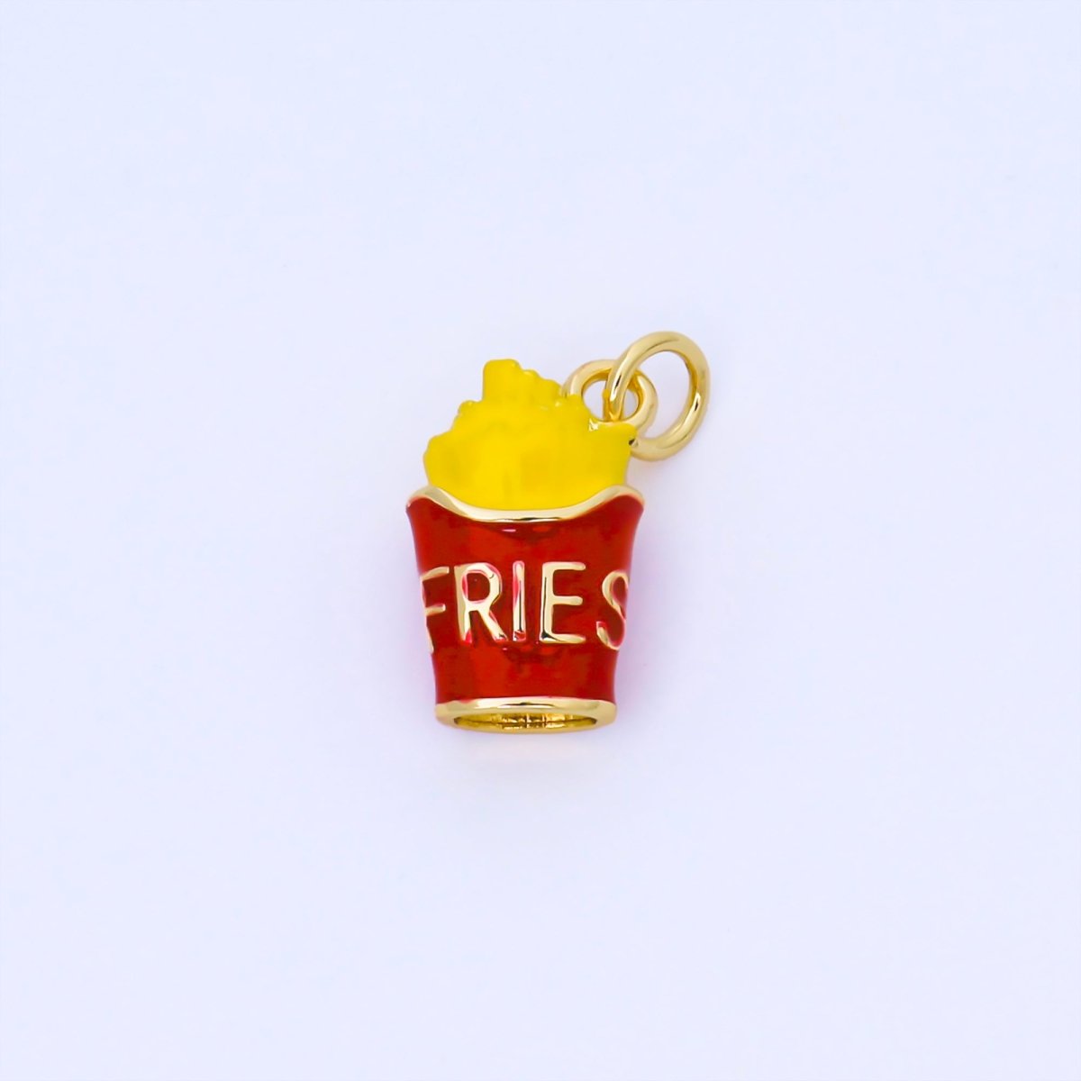 24K Gold Filled French Fries Enamel 3D Multidimensional Charm | AF1563 - DLUXCA