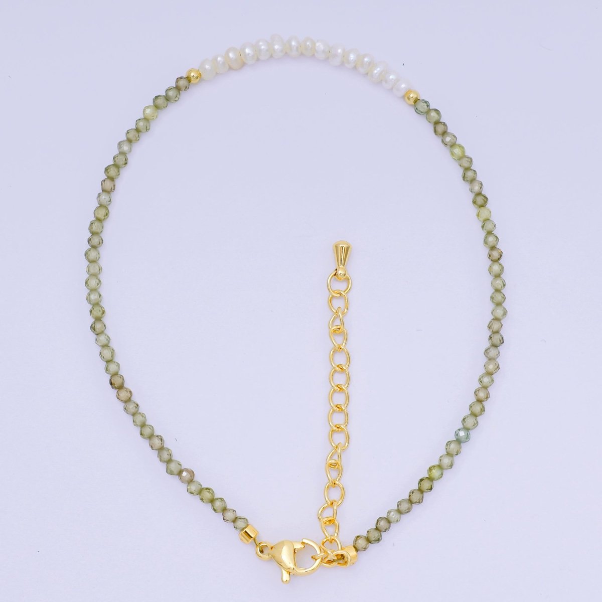 24K Gold Filled Freshwater Pearl Colorful Gemstone Bead Bracelet in Black, Orange, & White | WA - 3718 - WA - 3740 - DLUXCA