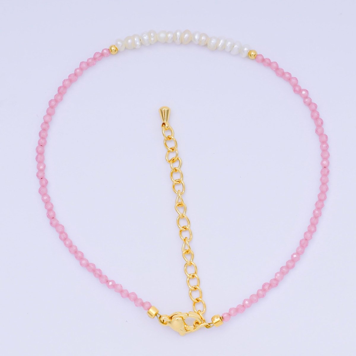 24K Gold Filled Freshwater Pearl Colorful Gemstone Bead Bracelet in Black, Orange, & White | WA - 3718 - WA - 3740 - DLUXCA