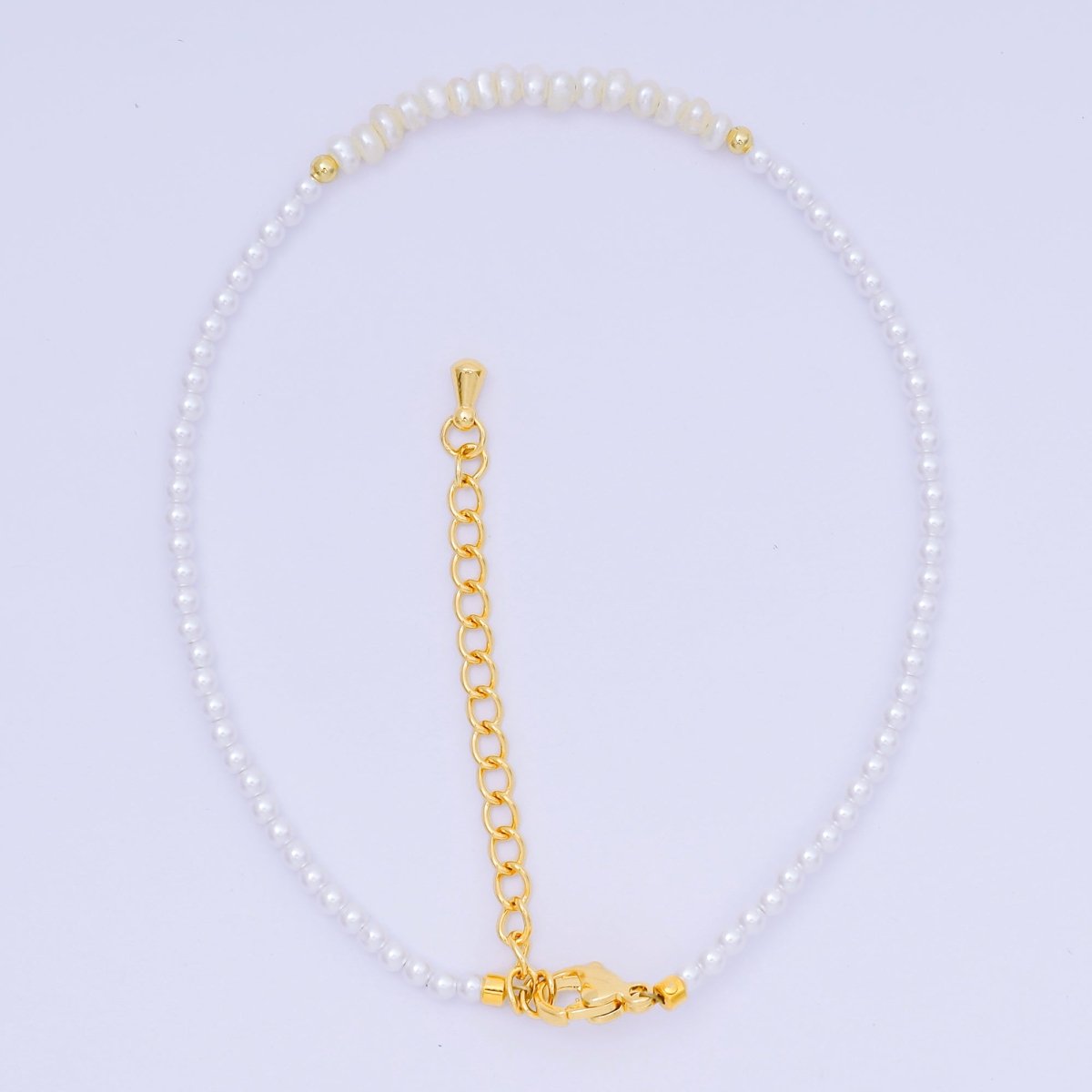 24K Gold Filled Freshwater Pearl Colorful Gemstone Bead Bracelet in Black, Orange, & White | WA - 3718 - WA - 3740 - DLUXCA