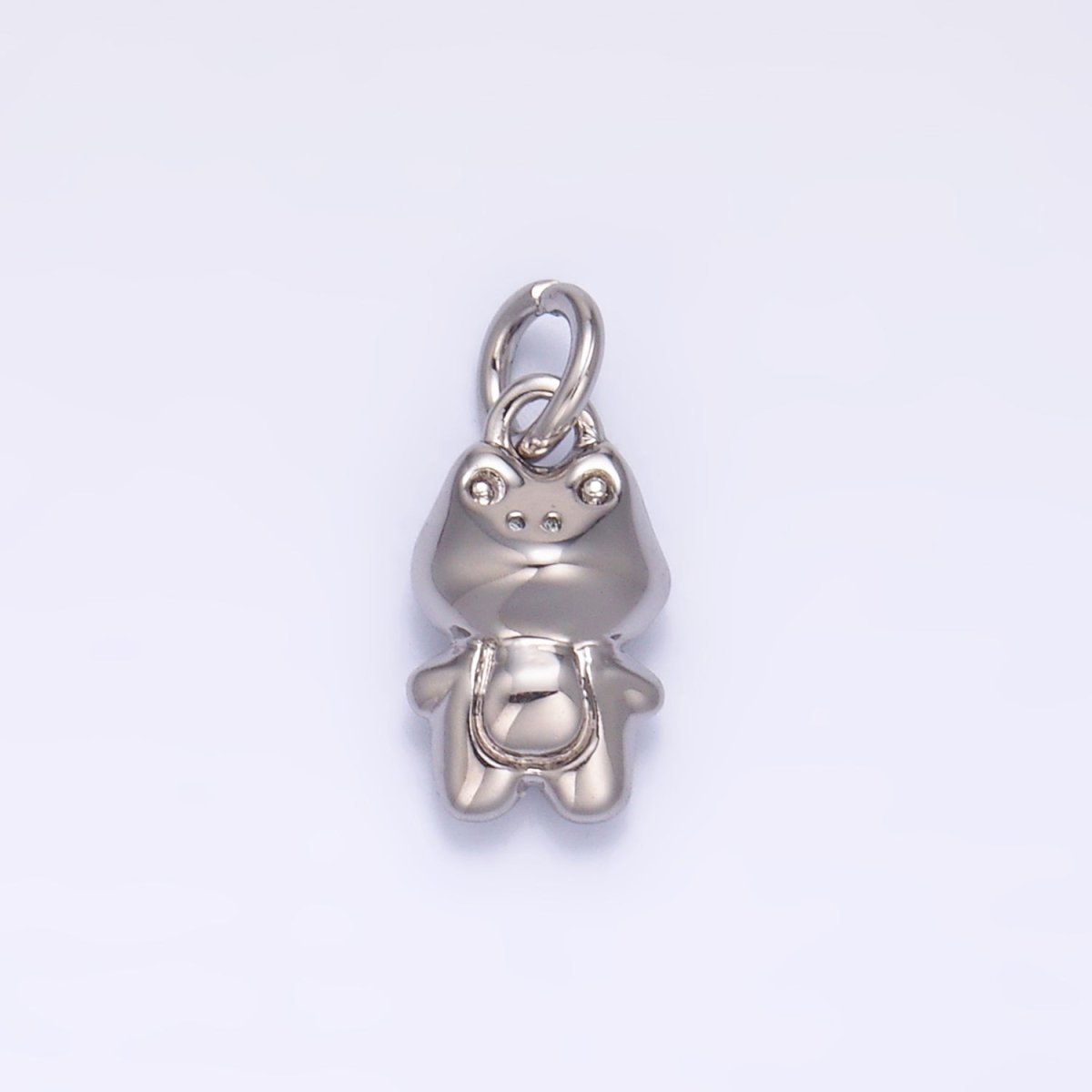 24K Gold Filled Frog Animal 3D Multidimensional Charm in Gold & Silver | W873 - DLUXCA