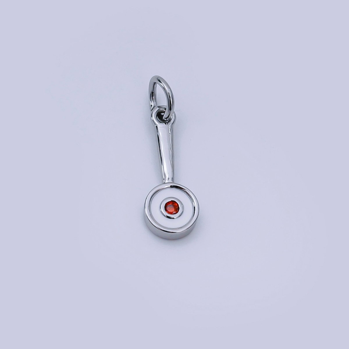 24K Gold Filled Frying Pan Cooking Pan Charm in Gold or Silver | AJ - 329 - DLUXCA