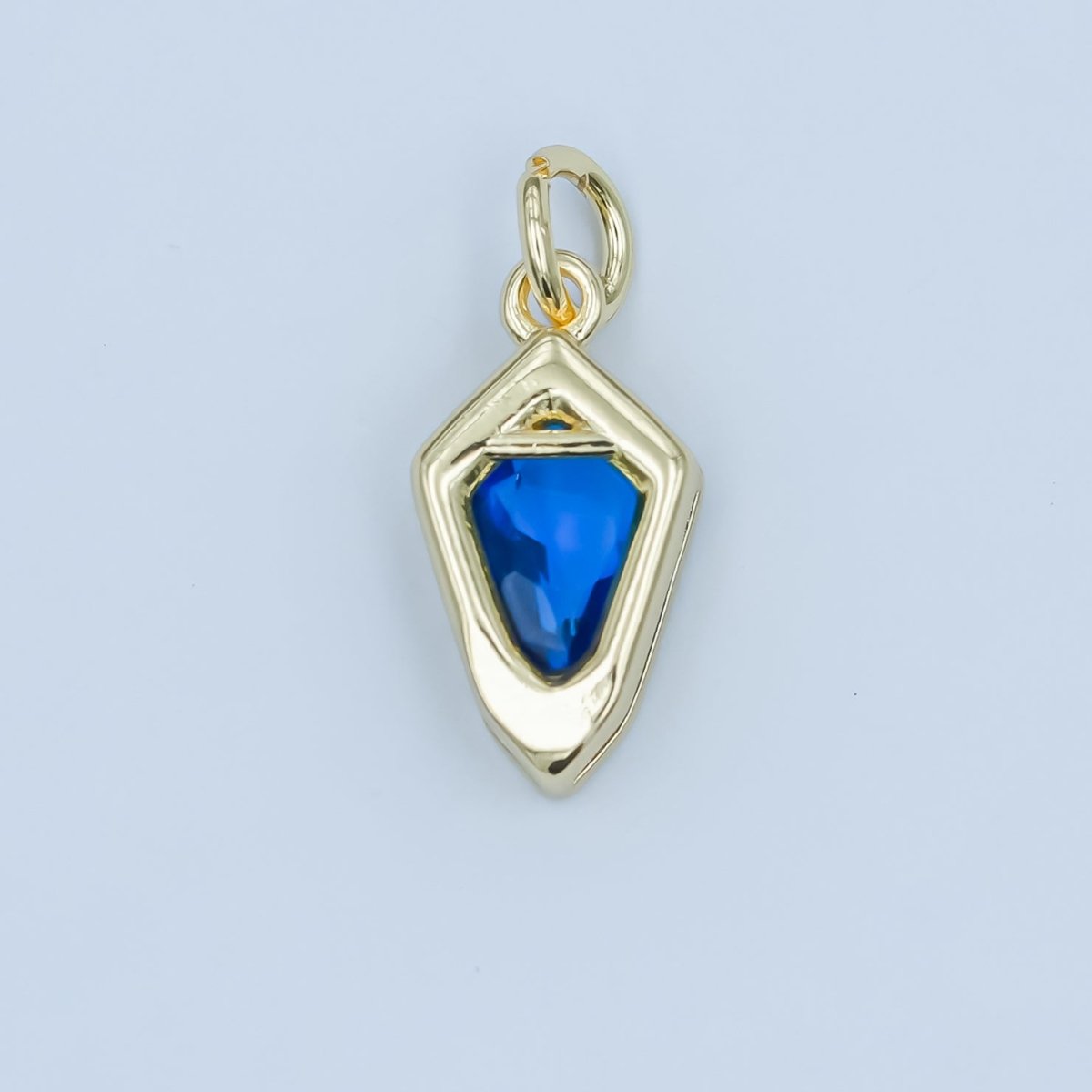 24K Gold Filled Geometric CZ Bezel Personalized Charm | N110 - N115 - DLUXCA