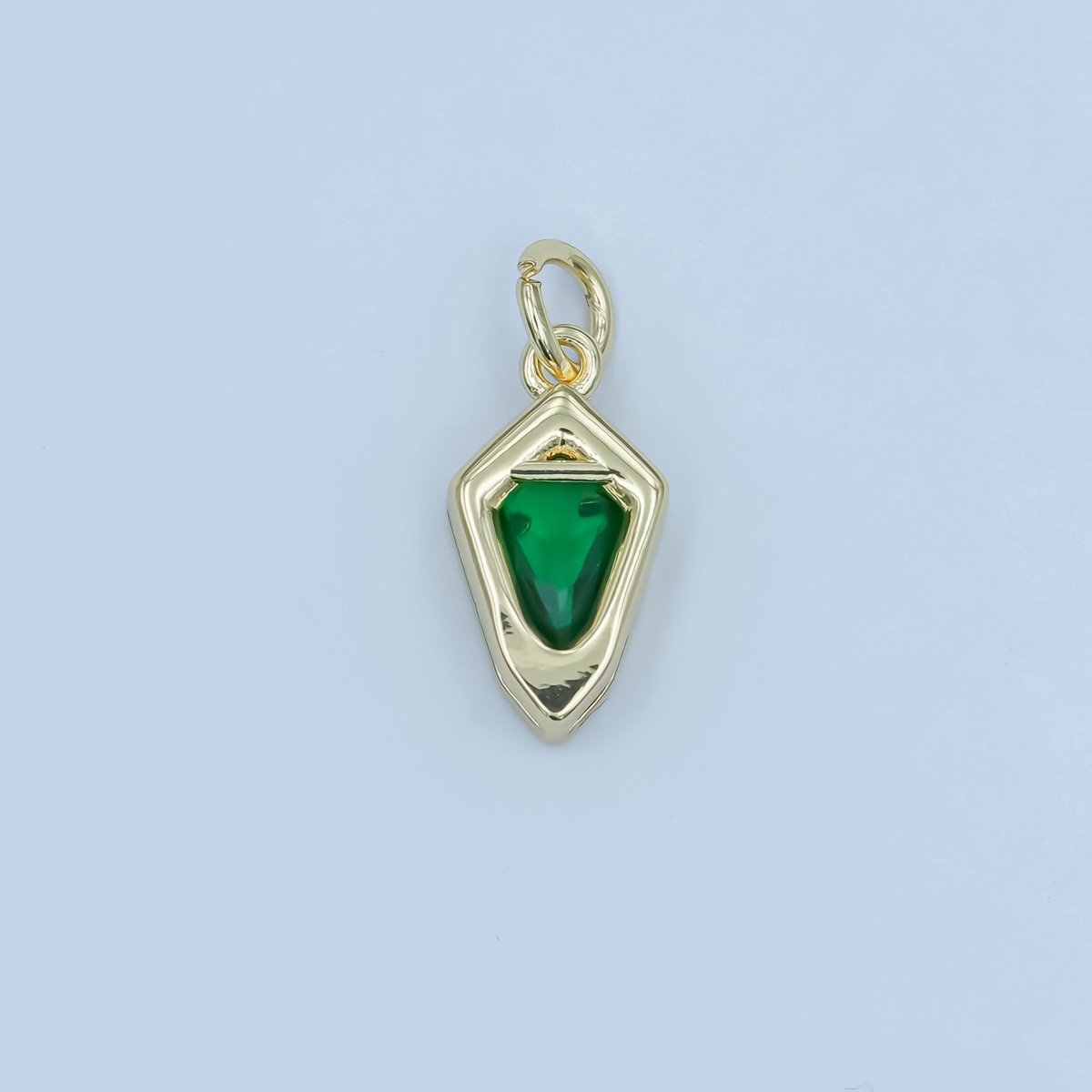 24K Gold Filled Geometric CZ Bezel Personalized Charm | N110 - N115 - DLUXCA