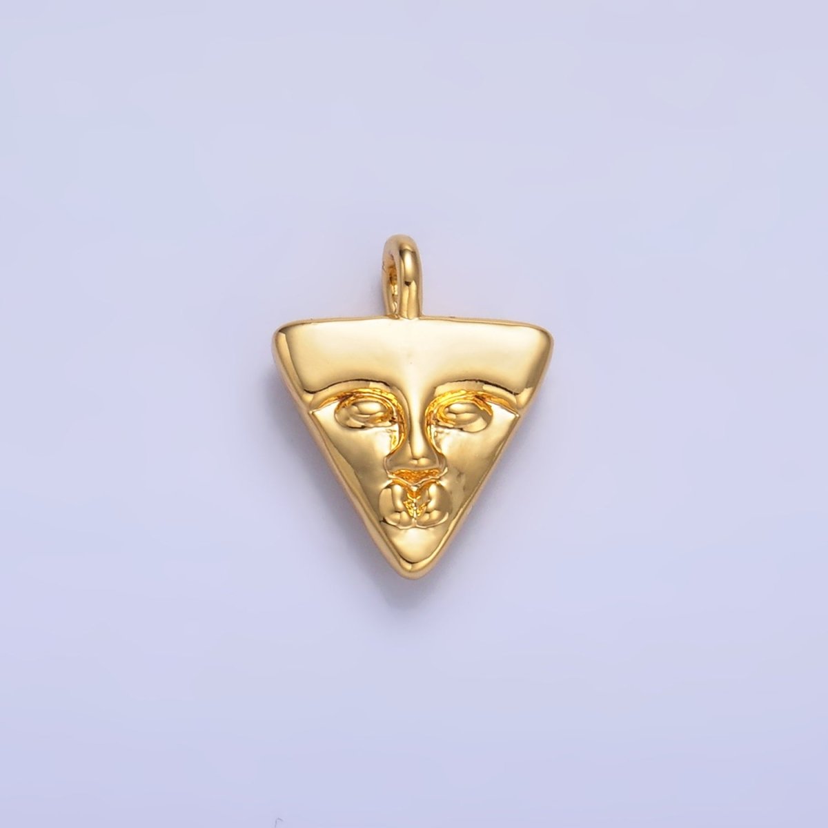 24K Gold Filled Geometric Face Triangle Charm in Gold & Silver | C055 - DLUXCA