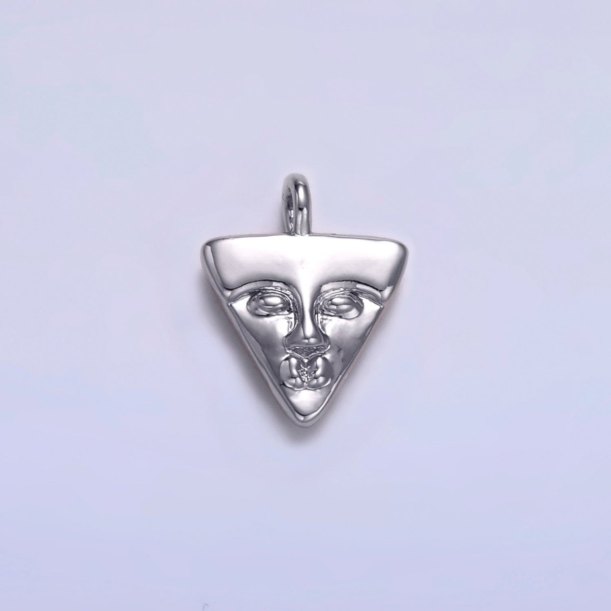 24K Gold Filled Geometric Face Triangle Charm in Gold & Silver | C055 - DLUXCA