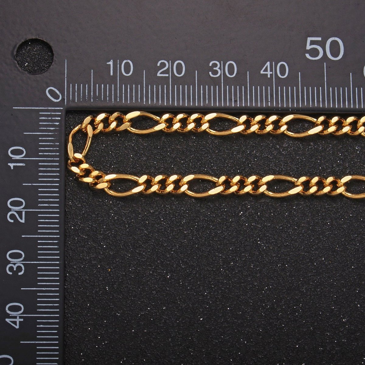 24K Gold Filled Gold Silver Figaro Unfinished Chain, Dainty Figaro Wholesale Chain by Yard For Jewelry Making Supply Component | ROLL - 631, ROLL - 632 Clearance Pricing - DLUXCA